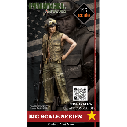 PARACEL MINIATURES MODERN WAR BIG SCALE SERIES BS 1605 1:16 US AFV COMMANDER