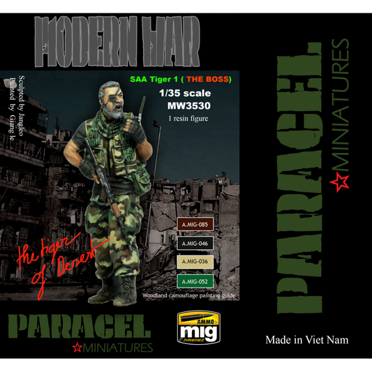 PARACEL MINIATURES MODERN WAR SERIES MW3530 SAA TIGER 1 "THE BOSS" (1 FIGURE)