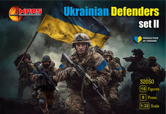 MARS 32050 MODERN WARS UKRAINIAN DEFENDERS SET II 15 FIGURES/ 8 POSES 1:32