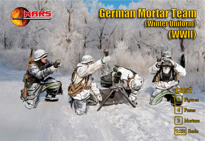 MARS 32051 WORLD WAR II GERMAN MORTAR TEAM (WINTER UNIFORM) (GRAY) 1:32