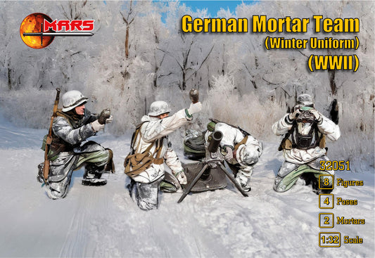 MARS 32051 WORLD WAR II GERMAN MORTAR TEAM (WINTER UNIFORM) (GRAY) 1:32