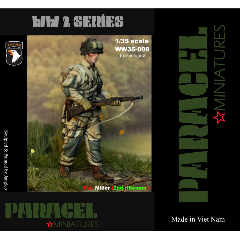 PARACEL MINIATURES 1:35 WWII SERIES SET WW35-009 US AIR BORNE PVT MILLER
