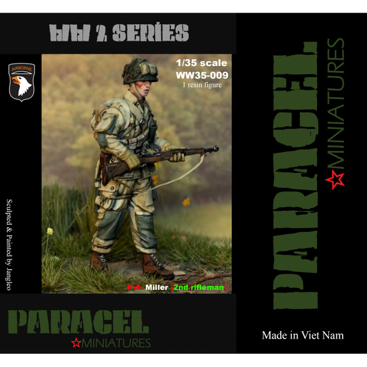 PARACEL MINIATURES 1:35 WWII SERIES SET WW35-009 US AIR BORNE PVT MILLER