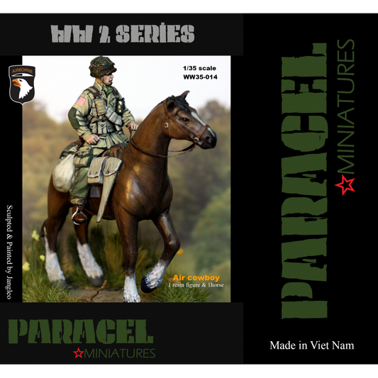 PARACEL MINIATURES 1:35 WWII SERIES SET WW35-014 US AIRBORNE AIR COWBOY