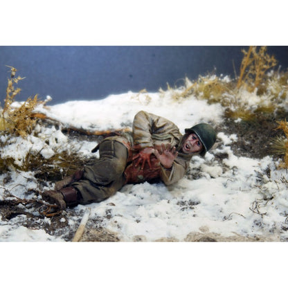 PARACEL MINIATURES WWII SERIES SET WW35-025 U.S. SOLDIERS "MEN DOWN"- 2 FIGURES
