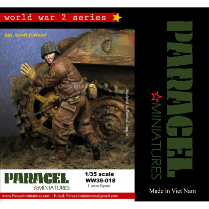 PARACEL MINIATURES 1:35 WWII SERIES SET WW35-018 US SGT SCOTT E. WOOD (1 FIGURE)