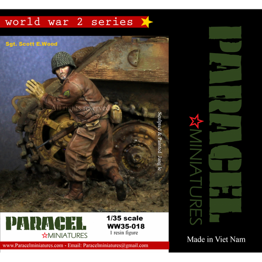 PARACEL MINIATURES 1:35 WWII SERIES SET WW35-018 US SGT SCOTT E. WOOD (1 FIGURE)