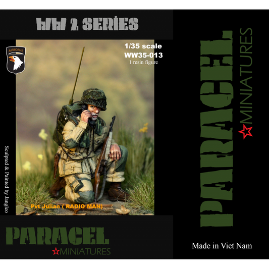 PARACEL MINIATURES 1:35 WWII SERIES SET WW35-013 US  PVT JULIAN (RADIO MAN)