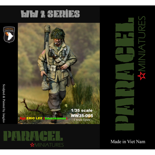 PARACEL MINIATURES 1:35 WWII SERIES SET WW35-005 US AIRBORNE ERIC LEE BAZOOKAMAN