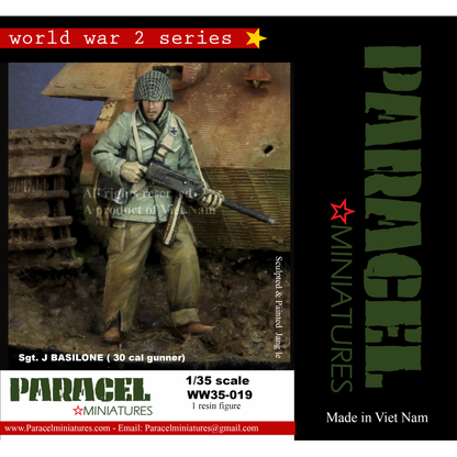 PARACEL MINIATURES WWII SERIES SET WW35-019 US GI SGT J BASILONE (1 FIGURE)