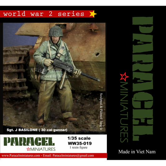 PARACEL MINIATURES WWII SERIES SET WW35-019 US GI SGT J BASILONE (1 FIGURE)