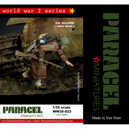 PARACEL MINIATURES WWII SERIES SET WW35-023 US GI CPL. DILLARD (SLOW DOWN)