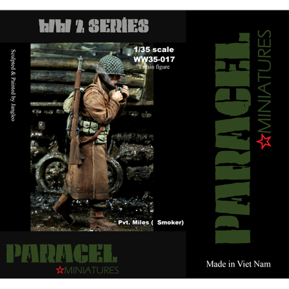 PARACEL MINIATURES 1:35 WWII SERIES SET WW35-017 US GI PVT MILES (SMOKER)