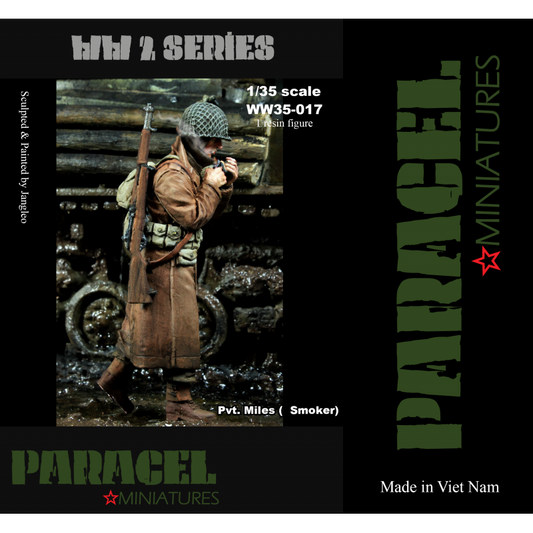 PARACEL MINIATURES 1:35 WWII SERIES SET WW35-017 US GI PVT MILES (SMOKER)