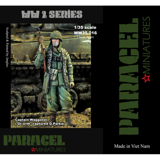 PARACEL MINIATURES WWII SERIES SET WW35-016 US GI CAPTAIN WAGGONER (1 FIGURE)