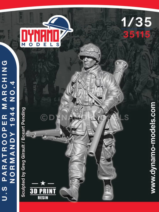 DYNAMO MODEL 35115 WWII U.S. PARATROOPER MARCHING NO. 4 NORMANDY 1944