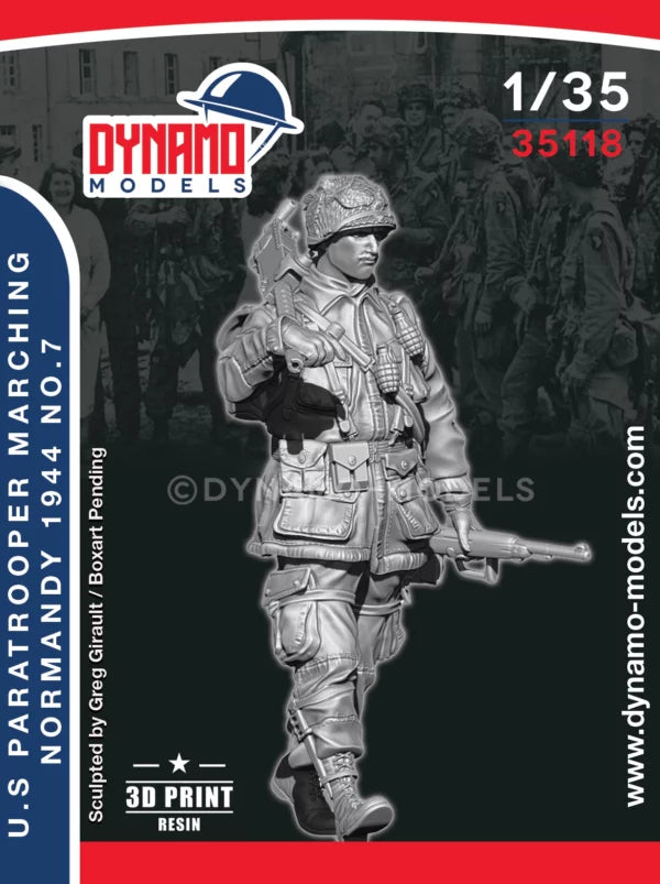 DYNAMO MODEL 35118 WWII U.S. PARATROOPER MARCHING NO. 7 NORMANDY 1944