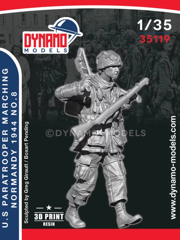 DYNAMO MODEL 35119 WWII U.S. PARATROOPER MARCHING NO. 8 NORMANDY 1944