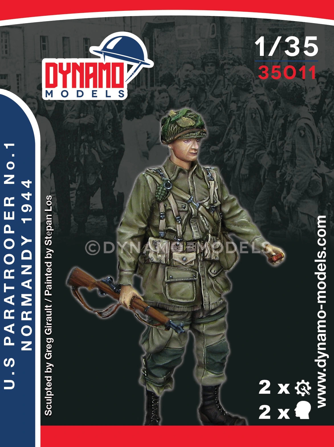 DYNAMO MODEL 1:35 KIT 35011 WWII LIBERATION U.S. PARATROOPER NO. 1 NORMANDY 1944