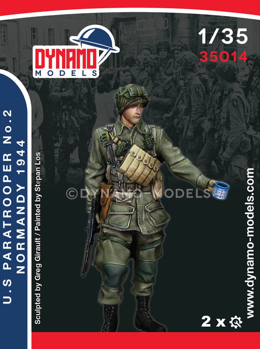 DYNAMO MODEL 1:35 KIT 35014 WWII LIBERATION U.S. PARATROOPER NO. 2 NORMANDY 1944