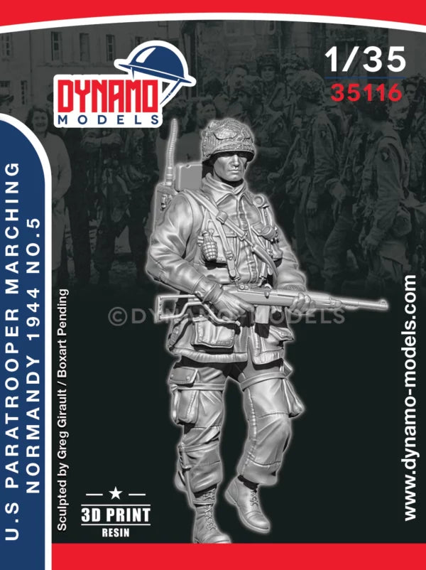DYNAMO MODEL 35116 WWII U.S. PARATROOPER MARCHING NO. 5 NORMANDY 1944