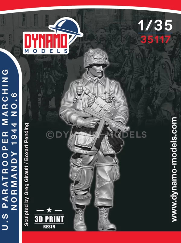 DYNAMO MODEL 35117 WWII U.S. PARATROOPER MARCHING NO. 6 NORMANDY 1944