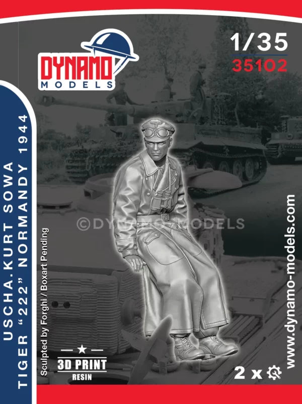 DYNAMO MODEL 35102 WWII GERMAN USCHA . KURT SOWA TIGER "222" NORMANDY 1944