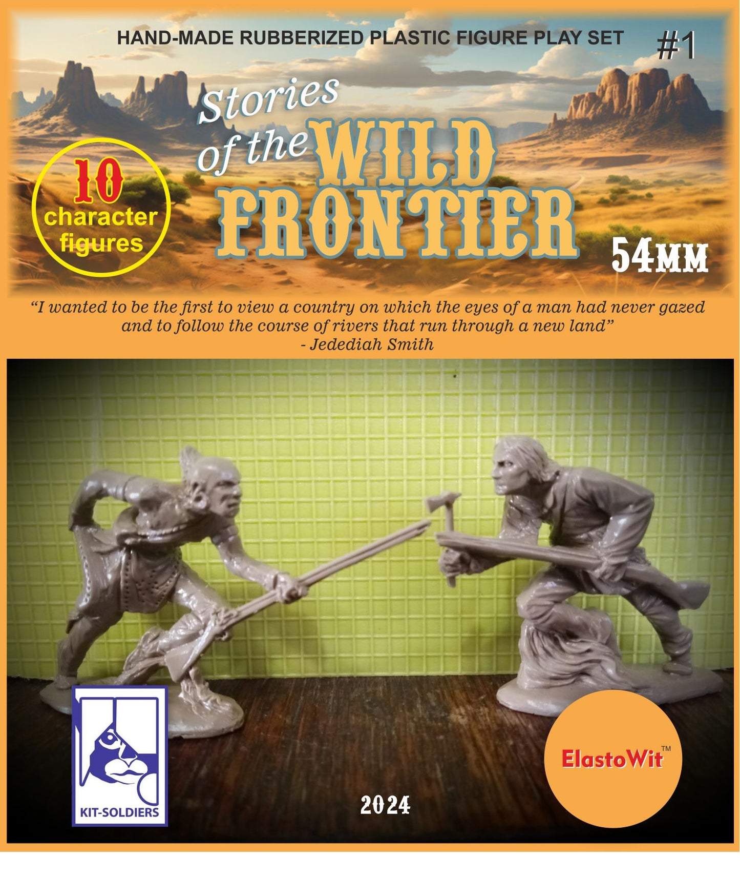 ELASTOWIT & KIT TOY SOLDIERS STORIES OF THE WILD FRONTIER (54 MM) 10 FIGURES