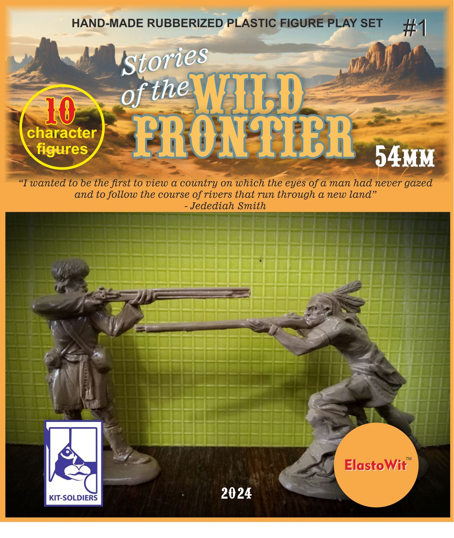 ELASTOWIT & KIT TOY SOLDIERS STORIES OF THE WILD FRONTIER (54 MM) 10 FIGURES