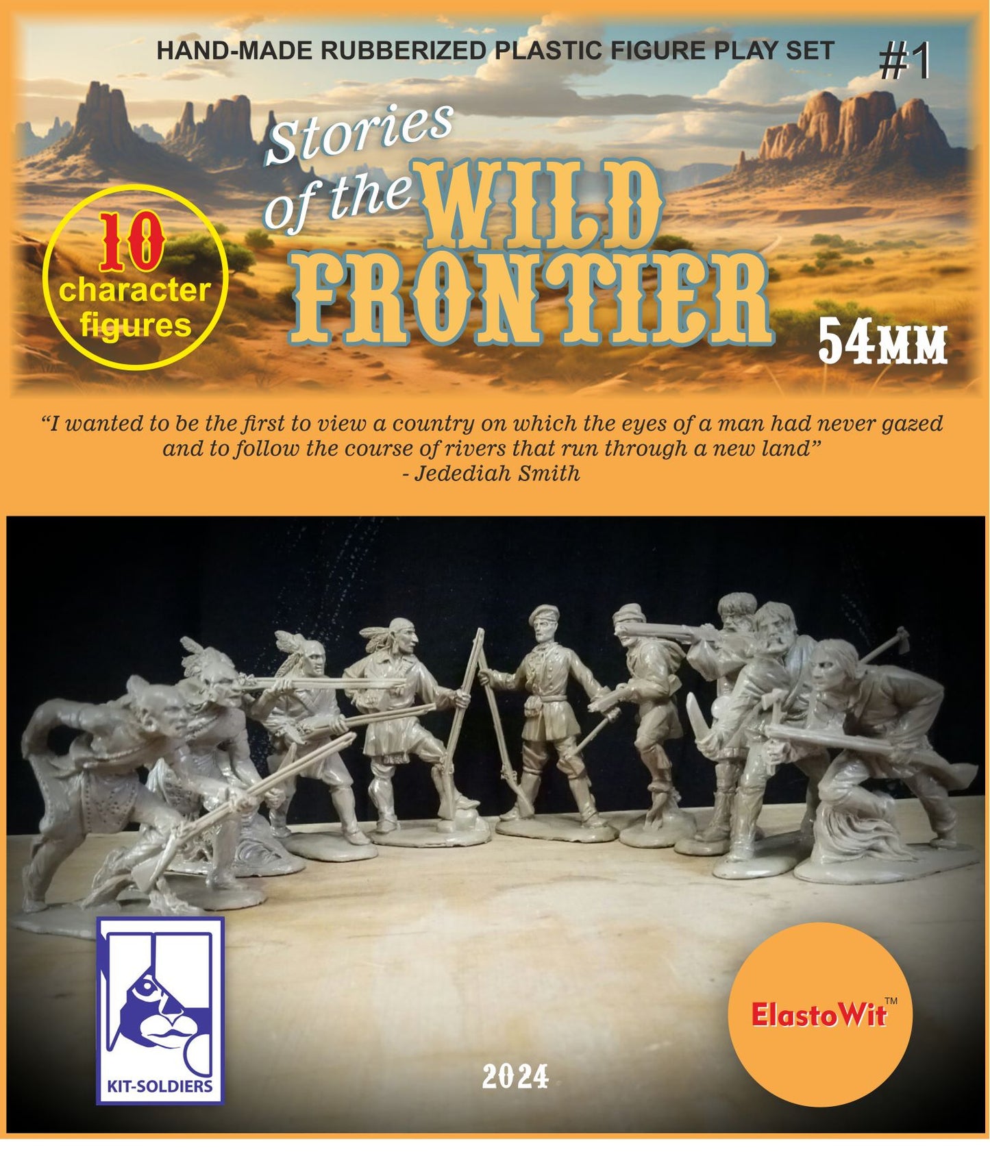 ELASTOWIT & KIT TOY SOLDIERS STORIES OF THE WILD FRONTIER (54 MM) 10 FIGURES