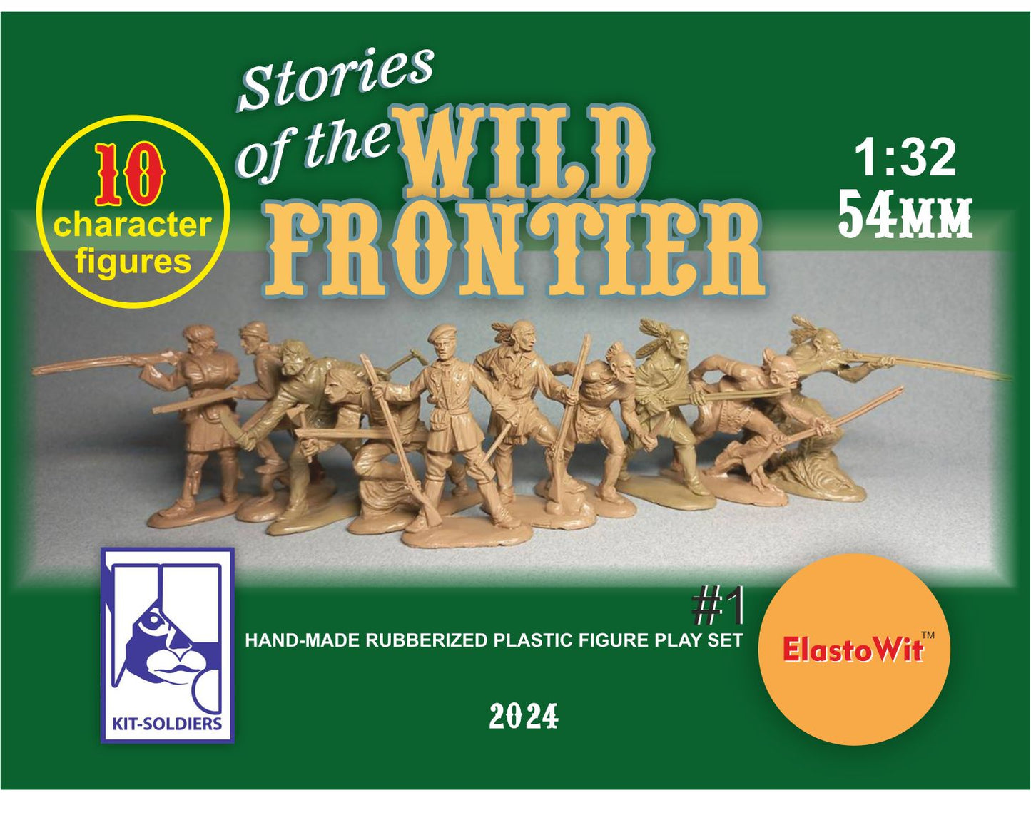 ELASTOWIT & KIT TOY SOLDIERS STORIES OF THE WILD FRONTIER (54 MM) 10 FIGURES