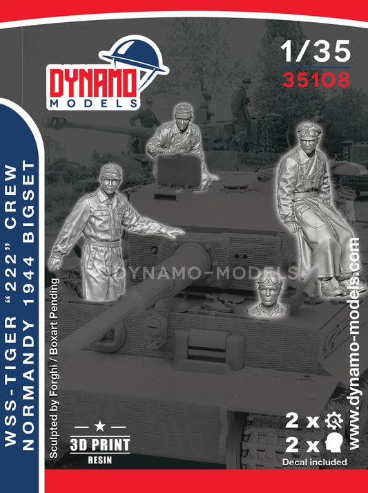 DYNAMO MODEL 35108 WWII GERMAN TIGER "222" KURT SOWA & CREW BIGSET (1944)