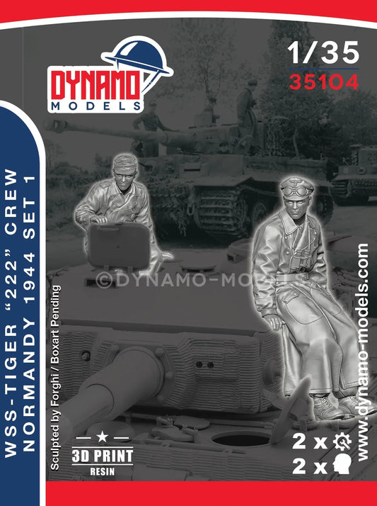 DYNAMO MODEL 35104 WWII GERMAN TIGER "222" CREW NORMANDY, 1944 SET 1 (2 FIGURES)