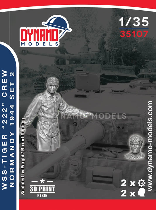 DYNAMO MODEL 35107 WWII GERMAN TIGER "222" CREW NO. 2 NORMANDY 1944