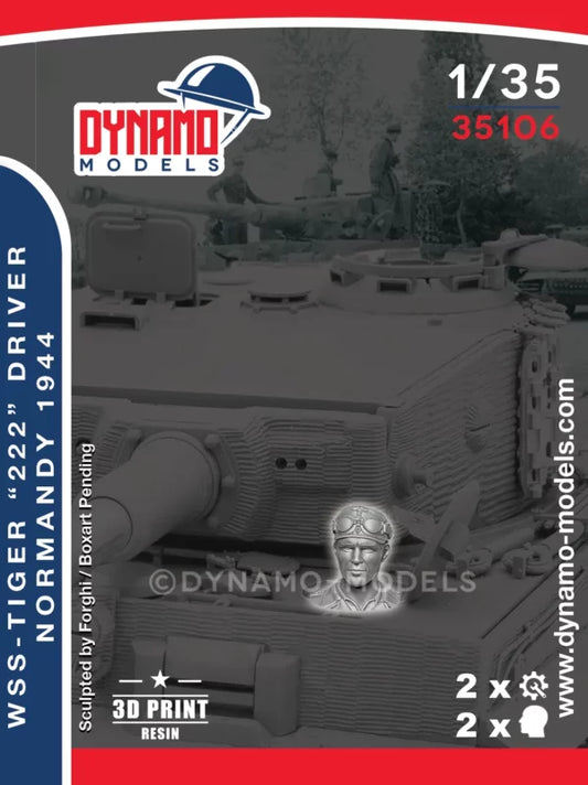 DYNAMO MODEL 35106 WWII GERMAN TIGER "222" CREW NO. 4 NORMANDY 1944 (1/2FIGURE)